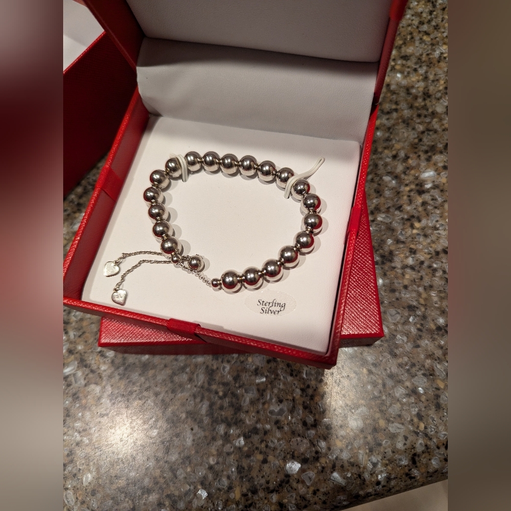 R.H. Macy & Co. Sterling Silver Beaded Bolo Bracelet - Picture 3 of 10